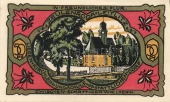 Német Birodalom/Weimari Köztársaság/ Zeulenroda 1921. 50Pf(5x) + 75Pf(5x) összesen 10klf db, teljes ...