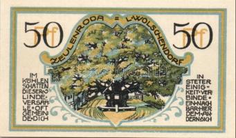 Német Birodalom/Weimari Köztársaság/ Zeulenroda 1921. 50Pf(5x) + 75Pf(5x) összesen 10klf db, teljes ...