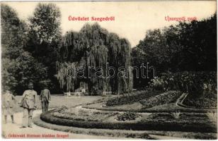 1907 Szeged, Újszegedi park. Grünwald Herman kiadása