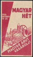 1930 Magyar Hét, propaganda számolócédula, szign. Bortnyik Sándor (1893-1976), szép állapotban