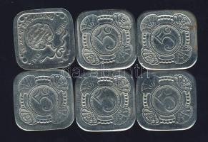 Hollandia 1970-80. 5c (6x) 4klf motívummal, nem hivatalos kiadások T:2,2/3