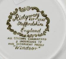 Ridgway of Staffordshire England Est. 1792 jelzésű tányérok, csészealátétek, 10db, Windsor mintával....
