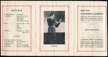 Nikita Magaloff (1912-1992) grúz-orosz zongorista aláírása egy Szigeti József hegedűművésszel közöse...