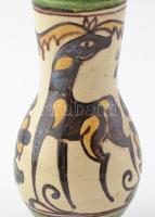 Korondi bokály, Páll Antal 1987 jelzésével, apró hibákkal, m: 23cm