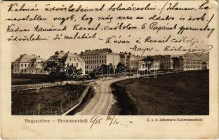 1915 Nagyszeben, Hermannstadt, Sibiu; K.u.k. Infanterie Kadettenschule / Cs. és kir. gyalogsági hadapród iskola / Austro-Hungarian military cedat school (EK)