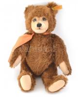 Steiff Németország, eredeti Steiff mackó. Mohair műszőrme, barna, végtagokkal, mosható. Jelzett. m: 33 cm