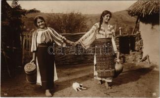 1939 Román cigányok. Collectia A. Bellu / Romanian gypsy girls + "NAGYDÉM POSTAI ÜGYN."