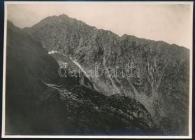 cca 1910 Fogarasi-havasok, Erdélyi Mór felvétele, hátulján feliratozva, 11,5×16 cm / Fagaras Mountains, with notes on its back, 11,5×16 cm