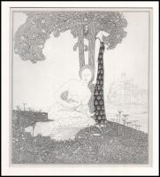 Kozma Lajos (1884-1948): Anyaság, papír, jelzett a cinkográfián, paszpartuban, 19,5×16,5 cm