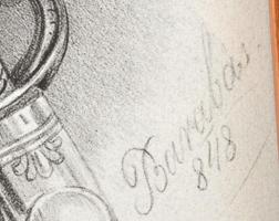 Üvegezett, női arcot formáló, stilizált fém verettel díszített dekoratív fakeret, modern Petőfi Sánd...