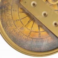 Hajós iránytű, réz, működik, d: 9 cm