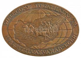 1984. Welcome Fogathajtó VB - 1984. Szilvásvárad-Eger egyoldalas, öntött bronz sport emlékplakett (88x123mm) T:2