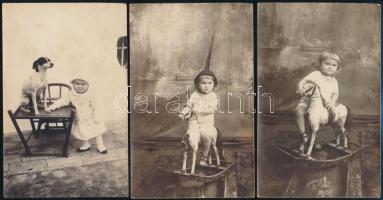 cca 1910 5 db gyermekeket ábrázoló fotólap