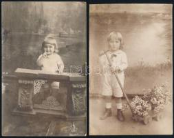 cca 1910 5 db gyermekeket ábrázoló fotólap