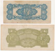 Burma / Japán megszállás 1942-1944. 1/4R + 1/2R T:III
Burma / Japanese occupation 1942-1944. 1/4 Ru...