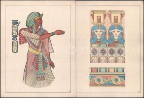 Olvashatatlan (JN?) monogrammal, 1900-1910 k.: 5 db egyiptomi, szecessziós és historizáló ornamentika. Akvarell, tus, papír. Egyik kissé sérült. Lapméret: kb. 29x23 cm.