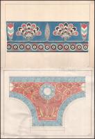 Olvashatatlan (JN?) monogrammal, 1900-1910 k.: 5 db egyiptomi, szecessziós és historizáló ornamentik...