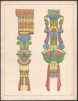 Olvashatatlan (JN?) monogrammal, 1900-1910 k.: 5 db egyiptomi, szecessziós és historizáló ornamentik...