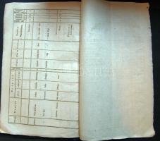 1804 6. Helyőrségi ezredbe besorozott újoncok névsora 12 oldalas nyomtatvány / List of recruited sol...