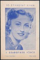 1942 A Szabotázs című magyar film reklámlapja, főszerepben Simor Erzsi
