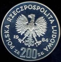 Lengyelország 1984. 200Zl Ag "Olimpia-gátfutás" T:PP Csak 16.000db!