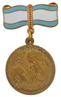 Szovjetunió 1944. "Anyasági Érem II. osztálya" zománcozott sárgaréz kitüntetés T:1- / Soviet Union 1944. "Maternity Medal 2nd class" enamelled brass decorations C:AU