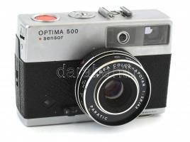 Optima 500 Sensor fényképezőgép Agfa Color-Aportar 1:2,8/4,2 Paratic objektívvel, eredeti bőr tokkal