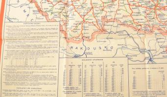 1936 1936-os naptár, rajta Csehszlovákia térképével, cseh nyelven, hajtott, két kis lyukkal, kis sza...