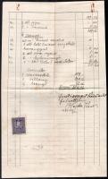 1930 Hajda Károly vízvezeték szerelő részletes számla