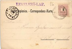 1898 (Vorläufer) Eszék, Essegg, Osijek; Oberstädter Pfarrkirche, Komitatsgasse, Kapuzinergasse, Eise...