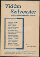 1946-1948 Vidám Szilveszter a Vígszínházban kisplakát, Gobbi Hilda, Tolnay Klári, 17x24 cm