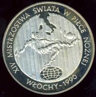 Lengyelország 1989. 20.000Zl Ag "Labdarúgó VB-játékos" T:PP Csak 25.000db!