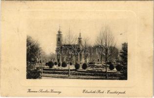 1913 Zimony, Semlin, Zemun; Elisabeth-Park / Erzsébet park. W.L. Bp. 4280. / park