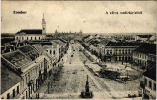 1916 Zombor, Sombor; látkép madártávlatból. Kaufmann B. kiadása / general view (EK)