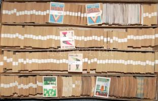 kb 15000 db magyar gyufacímkegyűjtemény katalogizálva sorozatokba kötegelve