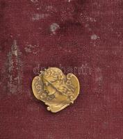 1911-1912 Schreyer Ibolya emlékfüzete, benne számos bejegyzéssel, rajzokkal, rézveretes bársony-köté...