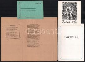 Radnóti Miklóssal kapcsolatos tétel: A Petőfi Irodalmi Múzeum meghívója Radnóti Miklós emlékkiállítá...