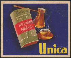 Unica tea román nyelvű reklámcédulája
