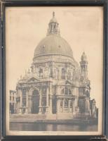 cca 1900 Velence Chiesa Della Salute. Fotónyomat üvegezett keretben 18x23 cm