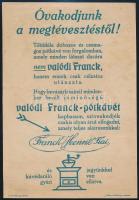 Franck kávédaráló reklámlap