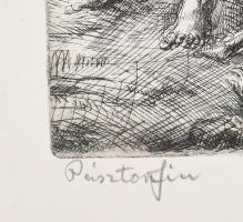 Aszódi Weil Erzsébet (1901-1976): Pásztorfiú. Rézkarc, papír, jelzés nélkül, Aszódi Weil Erzsébet au...