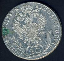 Ausztria/magyar verdejel 1784E 20Kr Ag II.József T:3+/2 részpatina