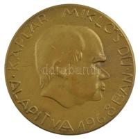 1968. Káplár Miklós Díj - Alapítva 1968-ban / Kiemelkedő művészi tevékenységért adományozta Hajdúböszörmény város tanácsa bronz emlékérem (86mm) T:1- / Hungary 1968. Miklós Káplár Award bronze commemorative medallion (86mm) C:AU