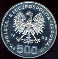 Lengyelország 1983. 500Zl próba! "Olimpia-gimnasztika" T:PP Csak 500db! RR!!
