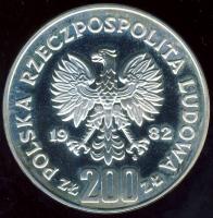 Lengyelország 1982. 200Zl próba! "Labdarúgó VB" T:PP Csak 500db! RR!!