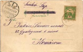 1904 Salzburg, Gruss vom Untersberg. Dopplersteig auf den Untersberg, Geieck, Untersberghaus, Bergfü...