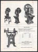 cca 1930 Heivil Szerszámgépgyár Részvénytársaság képes katalógus, 8p