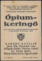 cca 1943 Ópiumkeringő c. Karády film reklám nyomtatványa 16x11 cm