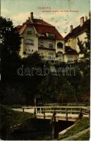 1909 Olomouc, Olmütz; Michaeler Ausfall und Villa Primavesi / bridge, villa (EK)