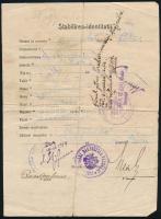 1919 Nagyréde román személyi és utazási igazolvány